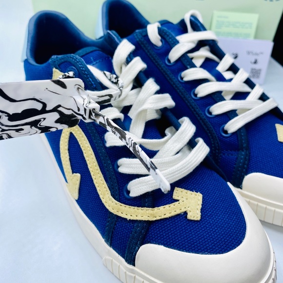 Off-White Men’s Vulcanized Low-Top Sneakers SIZE US 9 Color Blue NWB AUTHENTIC - Picture 3 of 14